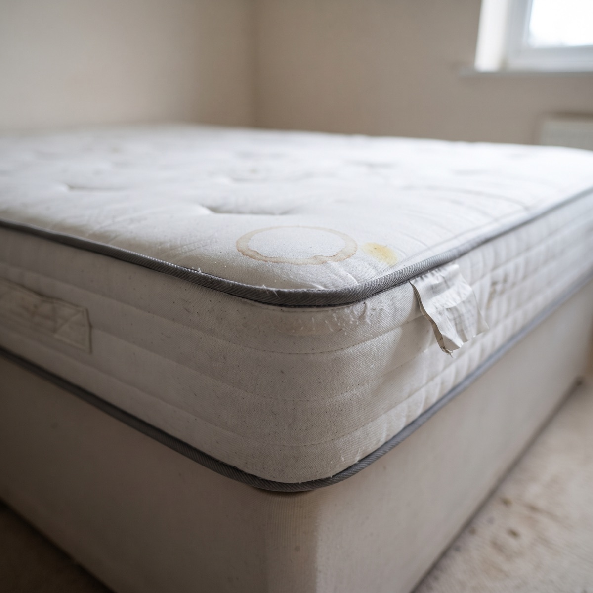 A stain on a mattress