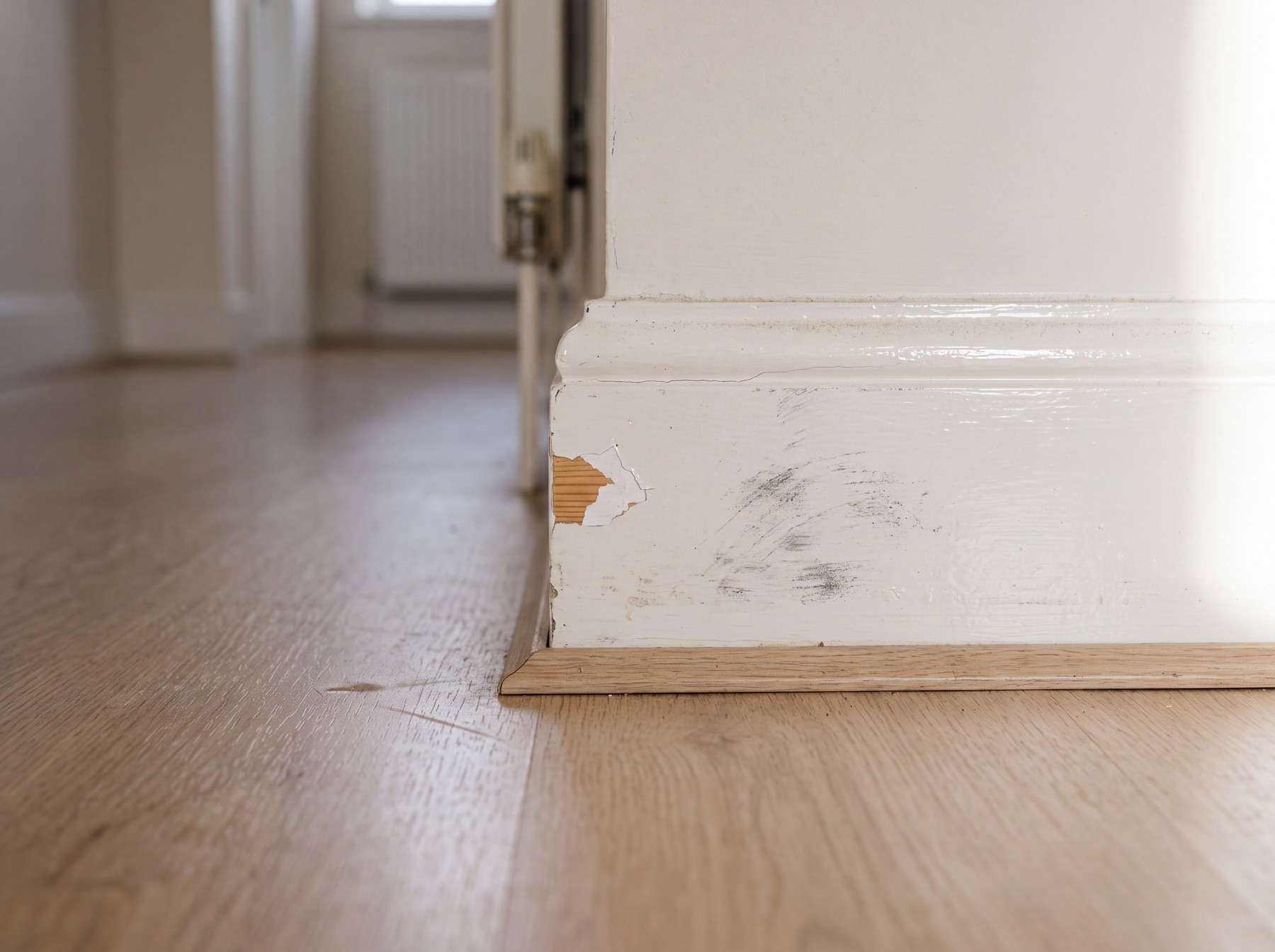 Chipped skirting